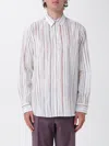 Paul Smith Striped Organic Cotton-poplin Shirt In White