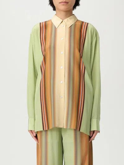 PAUL SMITH SHIRT PAUL SMITH WOMAN COLOR GREEN,G91110012