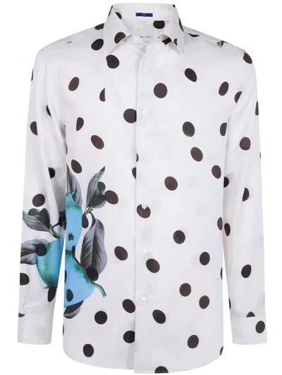 Paul Smith Polka Dot Shirt In White