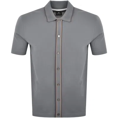 Paul Smith Shirt Sleeve Shirt Grey In Blue