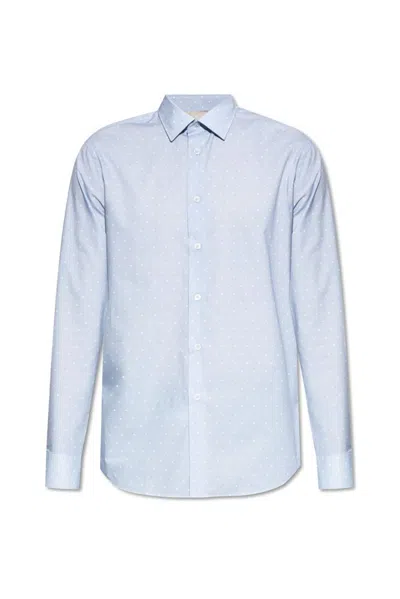 Paul Smith Polka-dot Shirt In Blue