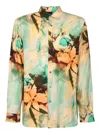 Paul Smith Beige Floral Silk Shirt