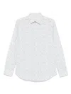 Paul Smith Tailored Fit Shirt With Delicate Floral Pattern In Blue In Blue