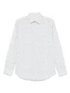 Paul Smith Tailored Fit Shirt With Delicate Floral Pattern In Blue In Blue