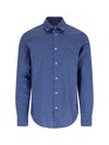 Paul Smith Polka Dot Long Sleeve Button-down Shirt In Blue