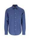 Paul Smith Polka Dot Long Sleeve Button-down Shirt In Blue