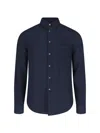 Paul Smith Casual Shirt With Button-down Collar And Front Pocket In Blue