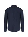 Paul Smith Casual Shirt With Button-down Collar And Front Pocket In Blue
