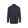 Paul Smith Men's Regular Fit Shirt With All-over Print In Blue