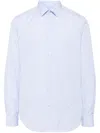 Paul Smith Slim-fit Pale Blue 'signature Stripe' Cotton Shirt In Blue