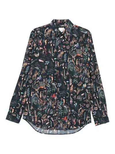 PAUL SMITH SHIRTS BLUE AND GREEN