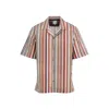 Paul Smith Short Sleeve Regular Fit Striped Shirt In Multi