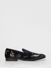 Paul Smith Black 'little Beasts' 'rudyard' Velvet Loafers In Black