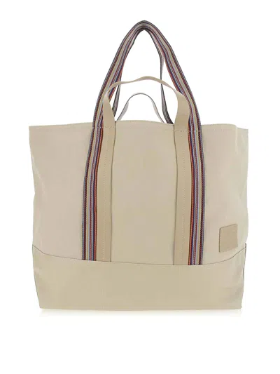 Paul Smith Shopping Canvas Handles Riga Paul In White