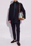 Paul Smith Short Coat With Detachable Lining In Navy Blue