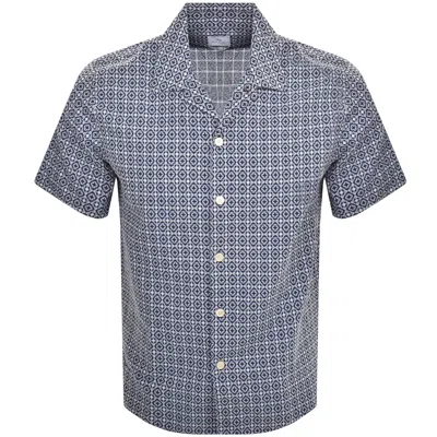 Paul Smith Short Sleeve Casual Fit Shirt Navy In Blue