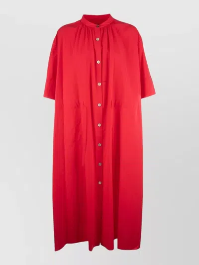 Paul Smith Short Sleeve Dress Pleated Back Slits