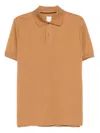 Paul Smith Cotton Artist Stripe Placket Polo Shirt In Brown
