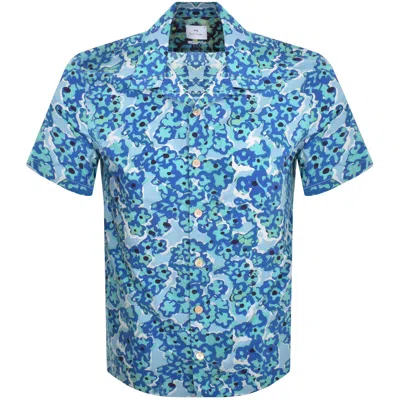 Paul Smith Short Sleeve Regular Fit Shirt Blue