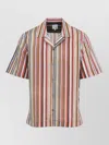 Paul Smith Short Sleeve Regular Fit Striped Shirt In Multi