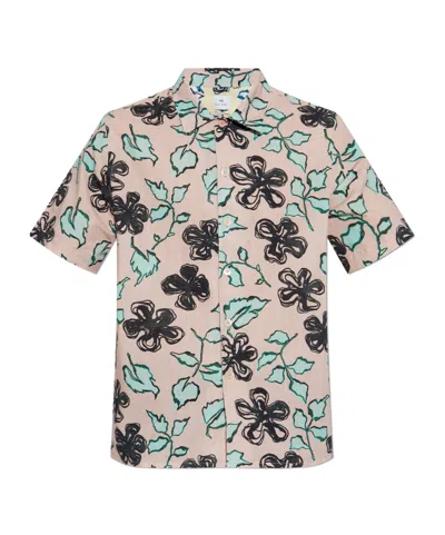 Paul Smith Short Sleeve Shirt In Nude