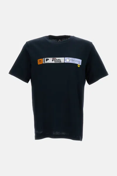 Paul Smith Short-sleeve T-shirt With Print In Blue