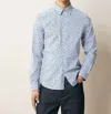 Paul Smith Short Sleeve Tailored Fit Shirt In Blue Multicolor In Blue