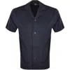 PAUL SMITH PAUL SMITH SHORT SLEEVE TOWEL STRIPE SHIRT NAVY