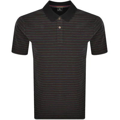 Paul Smith Short Sleeved Polo T Shirt Black In Multi