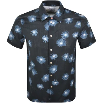 Paul Smith Short Sleeved Shirt Navy In Blue