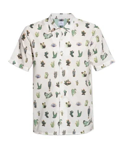 Paul Smith Short-sleeved Shirt In White