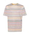 Paul Smith 'signature Stripe' Cotton T-shirt Multicolour In White