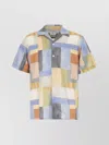 Paul Smith Multi Colour-block Print Lyocell Short-sleeve Shirt In Multi