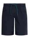 Paul Smith Knee-length Navy Shorts With Elasticated Drawstring Waist