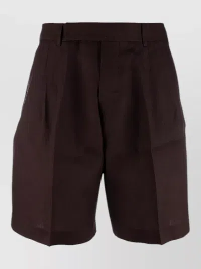 Paul Smith Shorts Front Pleats Belt Loops Back Pockets