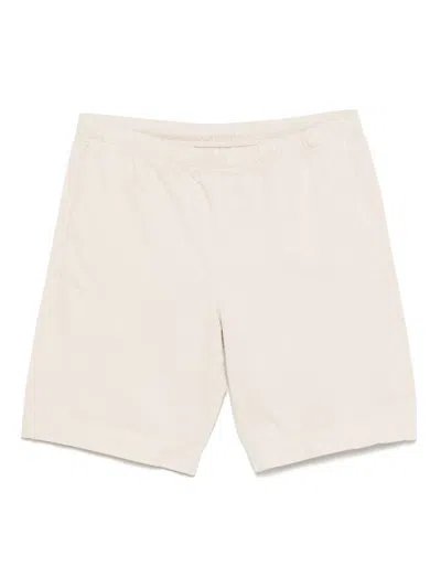PAUL SMITH PAUL SMITH WHITE SHORTS IN COTTONE AND LINEN WITH COLORED ZEBRA