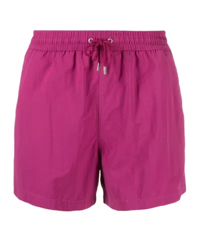 Paul Smith Side-stripe Detailed Swimming Shorts In Pink