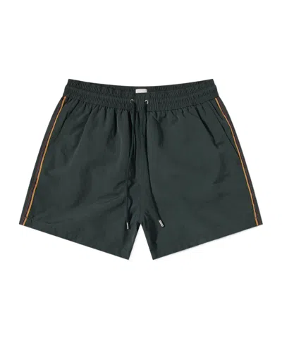Paul Smith Side Stripe Swim Shorts In Green