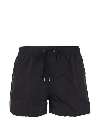 Paul Smith Signature Stripe Swim Shorts In Black