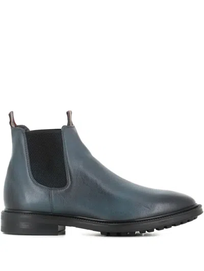 Paul Smith Sidney Elasticated Side Gores Boots In Blue