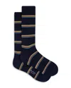 Paul Smith Black Block 'signature Stripe' Socks In Black