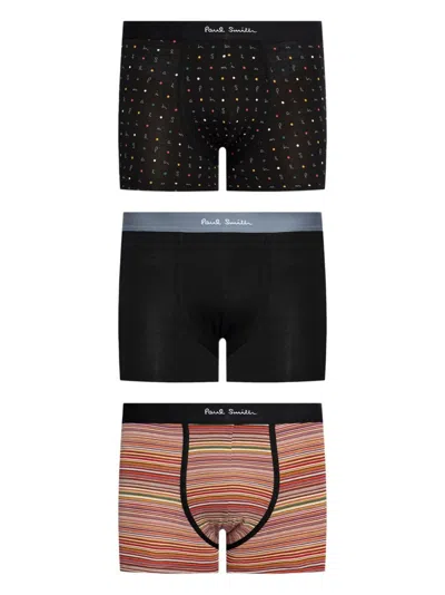 Paul Smith Signature Boxers (pack Of Three) In Black