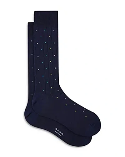 Paul Smith Signature Dot Socks In Blue