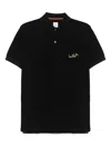 Paul Smith Logo Cotton Polo Shirt In Black