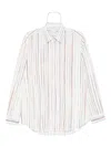 Paul Smith Striped Organic Cotton-poplin Shirt In White