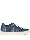 Paul Smith Signature-pinstripe Pattern Low-top Sneakers In Blue