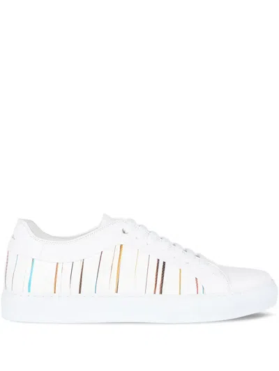 PAUL SMITH SIGNATURE-PINSTRIPE PATTERN LOW-TOP SNEAKERS