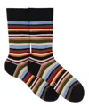 Paul Smith Men Sock Twxture Stripe In Black