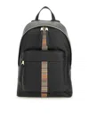Paul Smith Signature Stripe Leather Backpack In Black