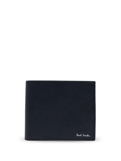 Paul Smith Signature Stripe Balloon Mount Fuji-lined Cardholder In Black